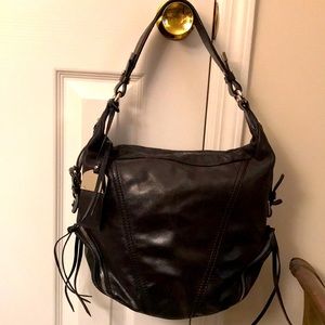 Black genuine leather bag
